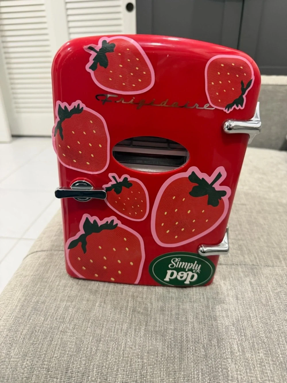 Simply Pop Red Strawberry Mini Refrigerator